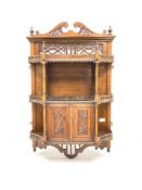 Early 20th century mahogany wall hanging cabinet