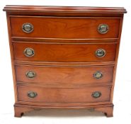 Waring & Gillow cherry bow front chest