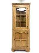 Oak corner cabinet