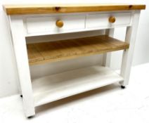 Painted pine kitchen buffet table