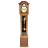 Late 20th century mahogany longcase clock