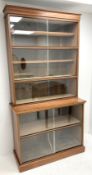 Mid century inlaid teak book case