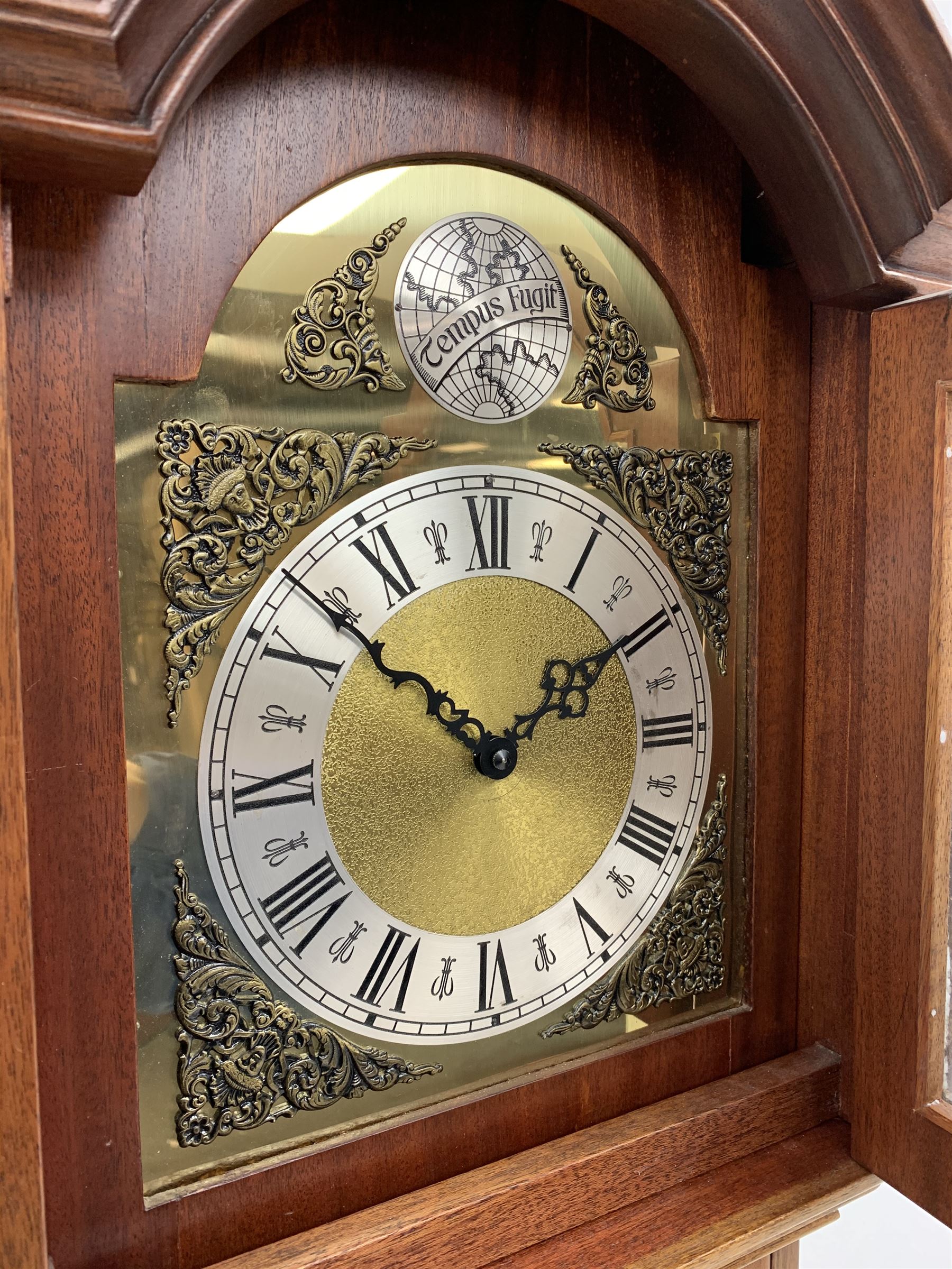 Late 20th century mahogany longcase clock - Image 2 of 7