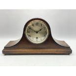 Early to mid 20th century oak mantel clock