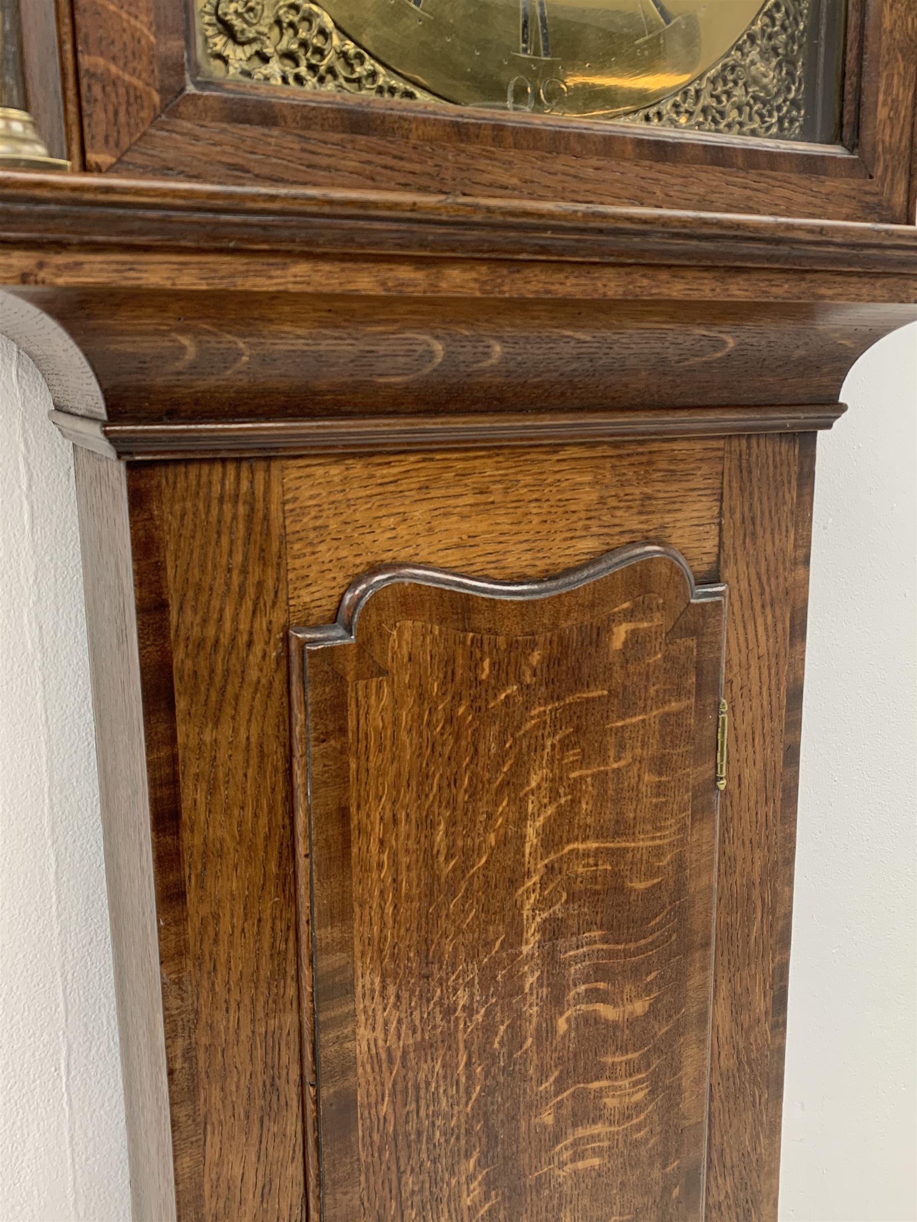 Early 19th century oak longcase clock - Image 3 of 8