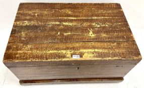 Victorian stained pine blanket box