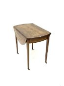Edwardian mahogany inlaid and cross banded Pembroke table