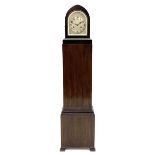 Early 20th century grandmother clock in walnut finish case