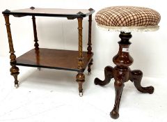 Victorian revolving piano stool