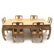 Eastern hardwood rectangular dining table