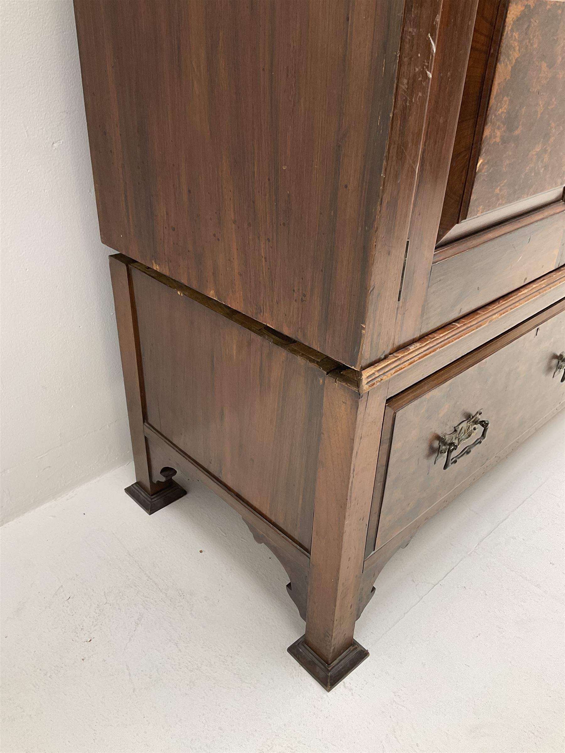 Large late Victorian walnut wardrobe - Image 4 of 4