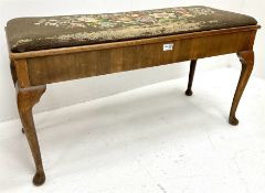 Early 20th century mahogany piano stool