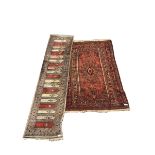 Persian style red ground rug