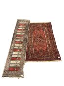 Persian style red ground rug