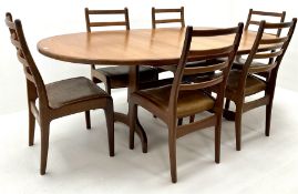 G-Plan teak oval extending dining table