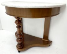 Victorian mahogany demi-lune washstand