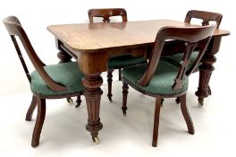 Victorian mahogany extending dining table