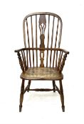 Early 20th ash and elm Windsor chair