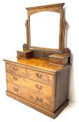 Edwardian walnut dressing chest