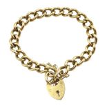 9ct gold curb chain bracelet