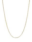 Gold cable link necklace tested 11ct