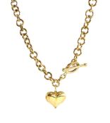 9ct gold heart pendant necklace