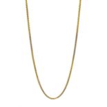 18ct gold box chain necklace