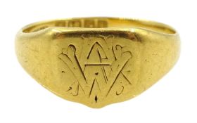 Edwardian 18ct gold signet ring