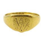 Edwardian 18ct gold signet ring