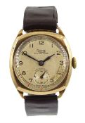 Rone Sportsmans 9ct gold manual wind wristwatch