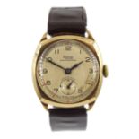 Rone Sportsmans 9ct gold manual wind wristwatch