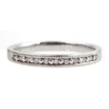 9ct gold diamond half eternity ring