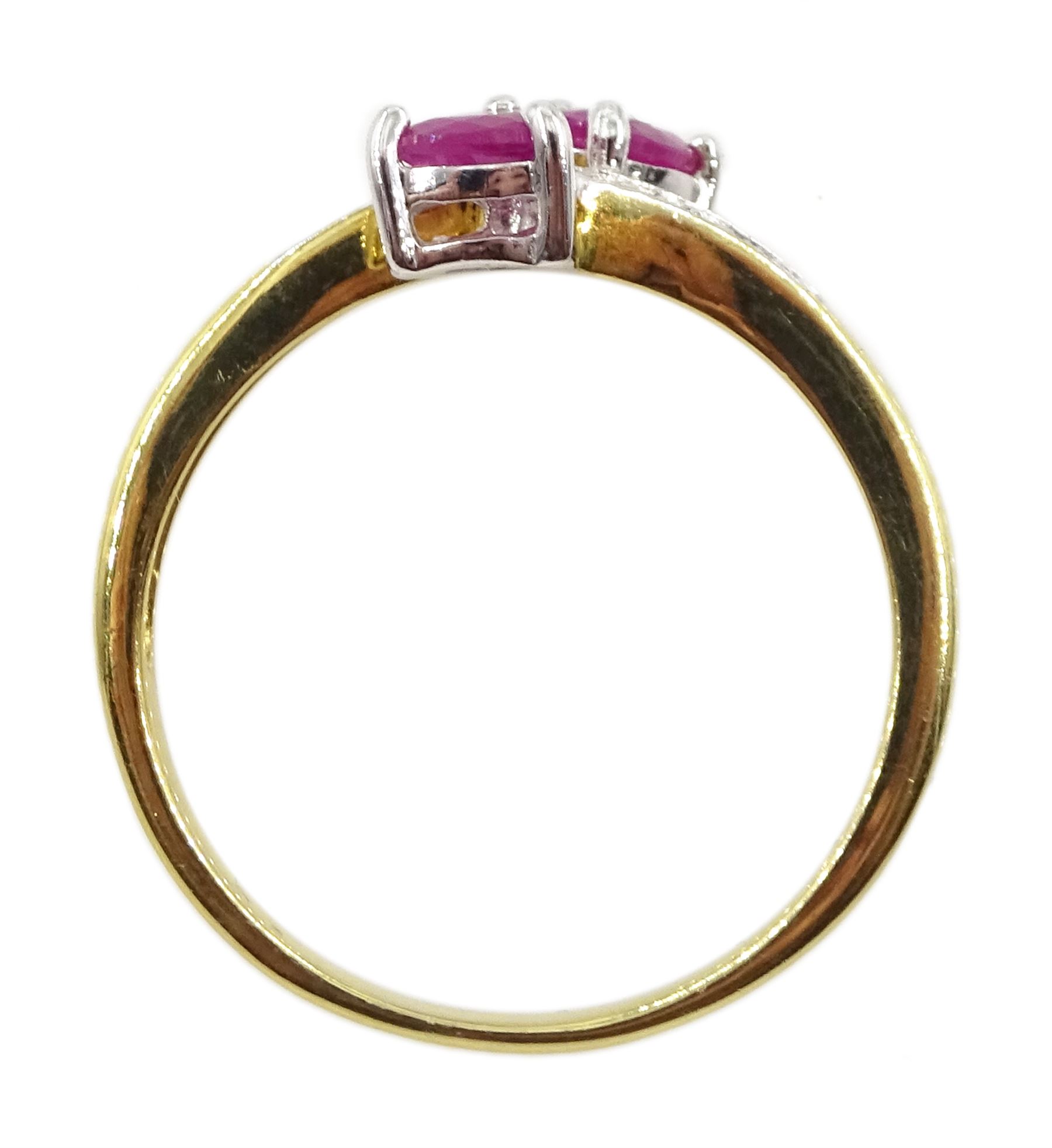 Silver-gilt pear shaped ruby ring - Image 4 of 4