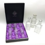 A cased set of six Edinburgh lead crystal drinking glasses