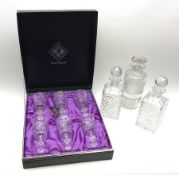 A cased set of six Edinburgh lead crystal drinking glasses
