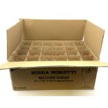 Set of 24 Birra Moretti pint glasses in original box