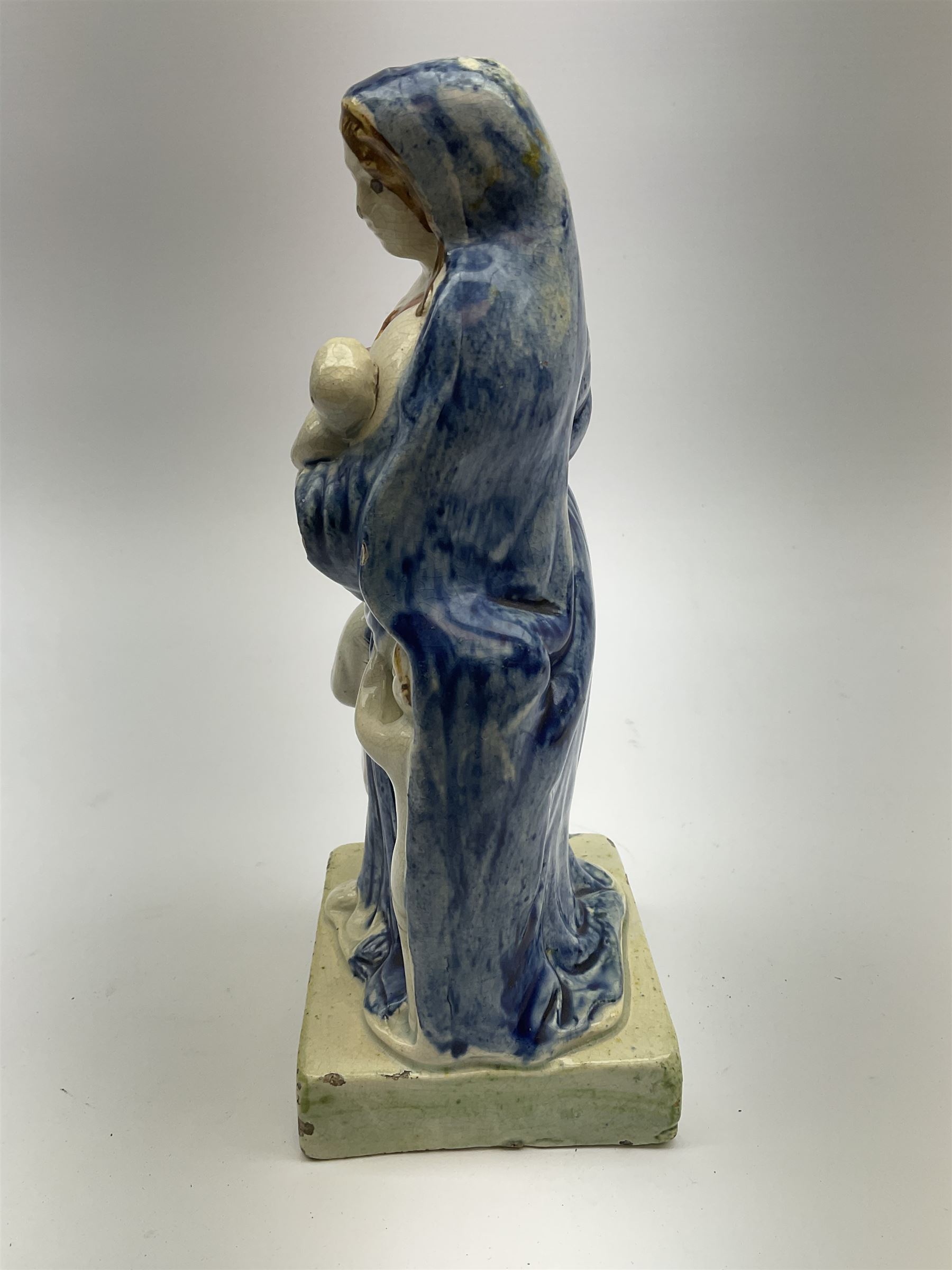 Late 18th century Prattware figure representing Charity - Image 5 of 9