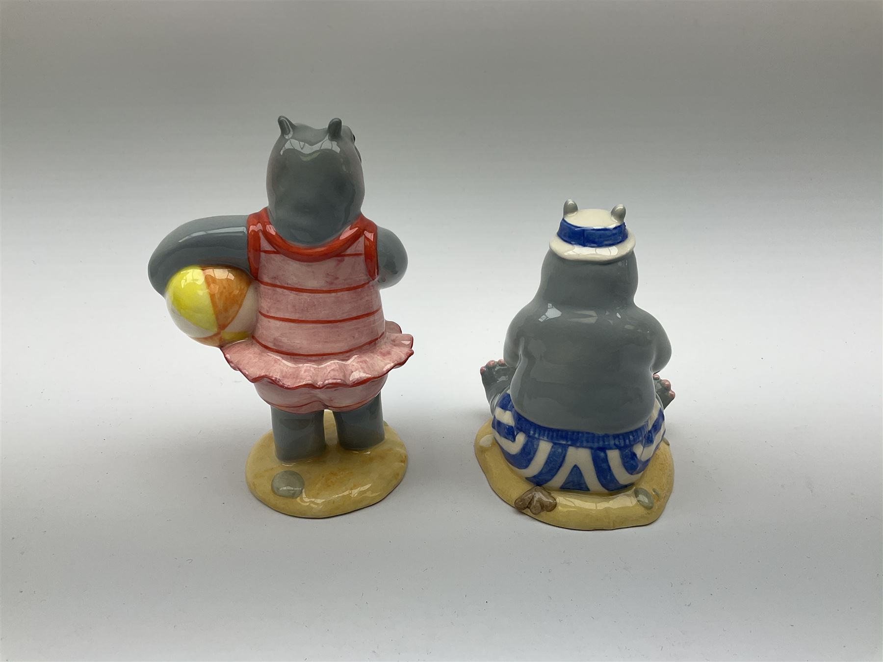 Five limited edition Beswick Hippos on holiday figures - Bild 6 aus 7