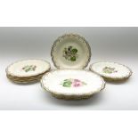 A 19th century part dessert service