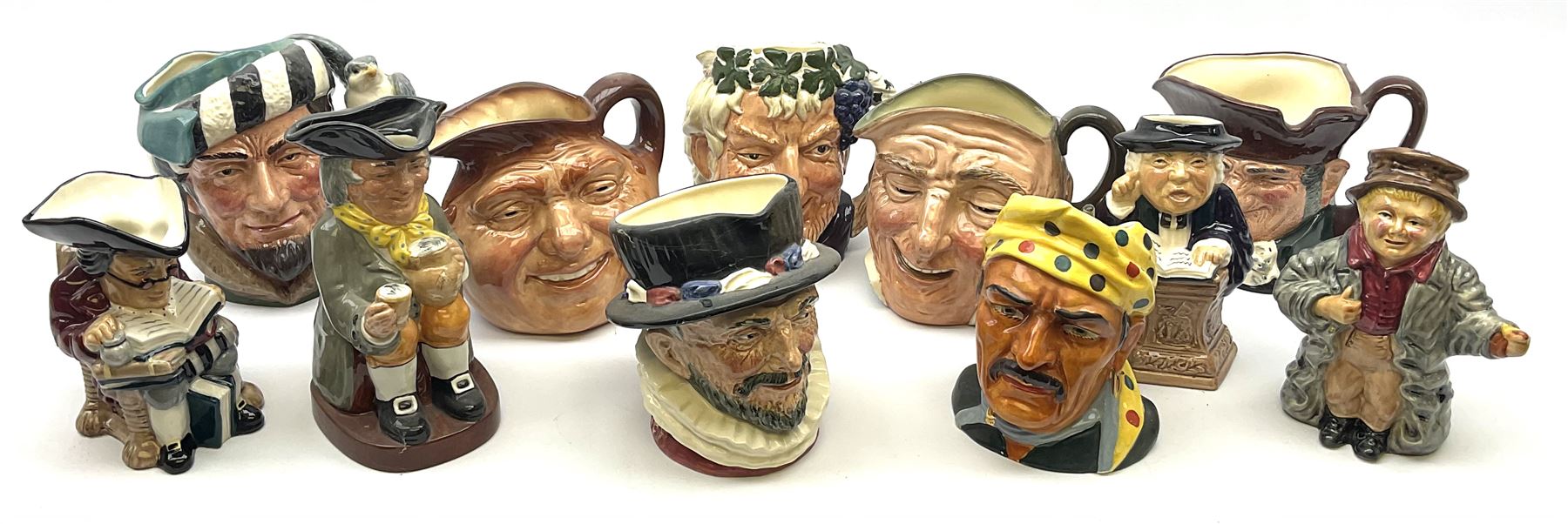 Collection of Royal Doulton character jugs