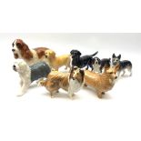 A group of Beswick dogs