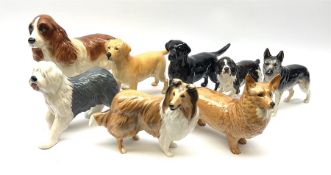 A group of Beswick dogs