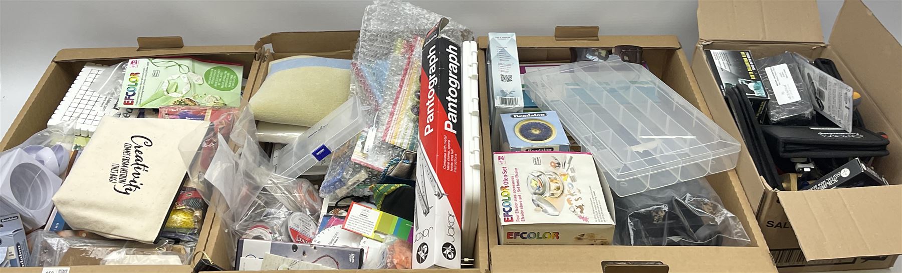 A large quantity of craft supplies