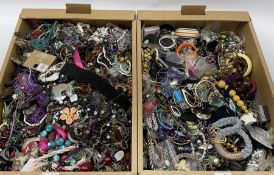 Quantity of costume jewellery including bracelets