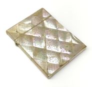 A 19th century mother of pearl card case