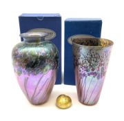 Two Art Glass Jonathan Harris vases