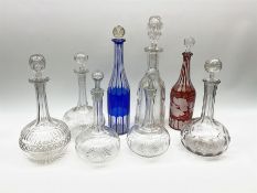 Group of glass decanters