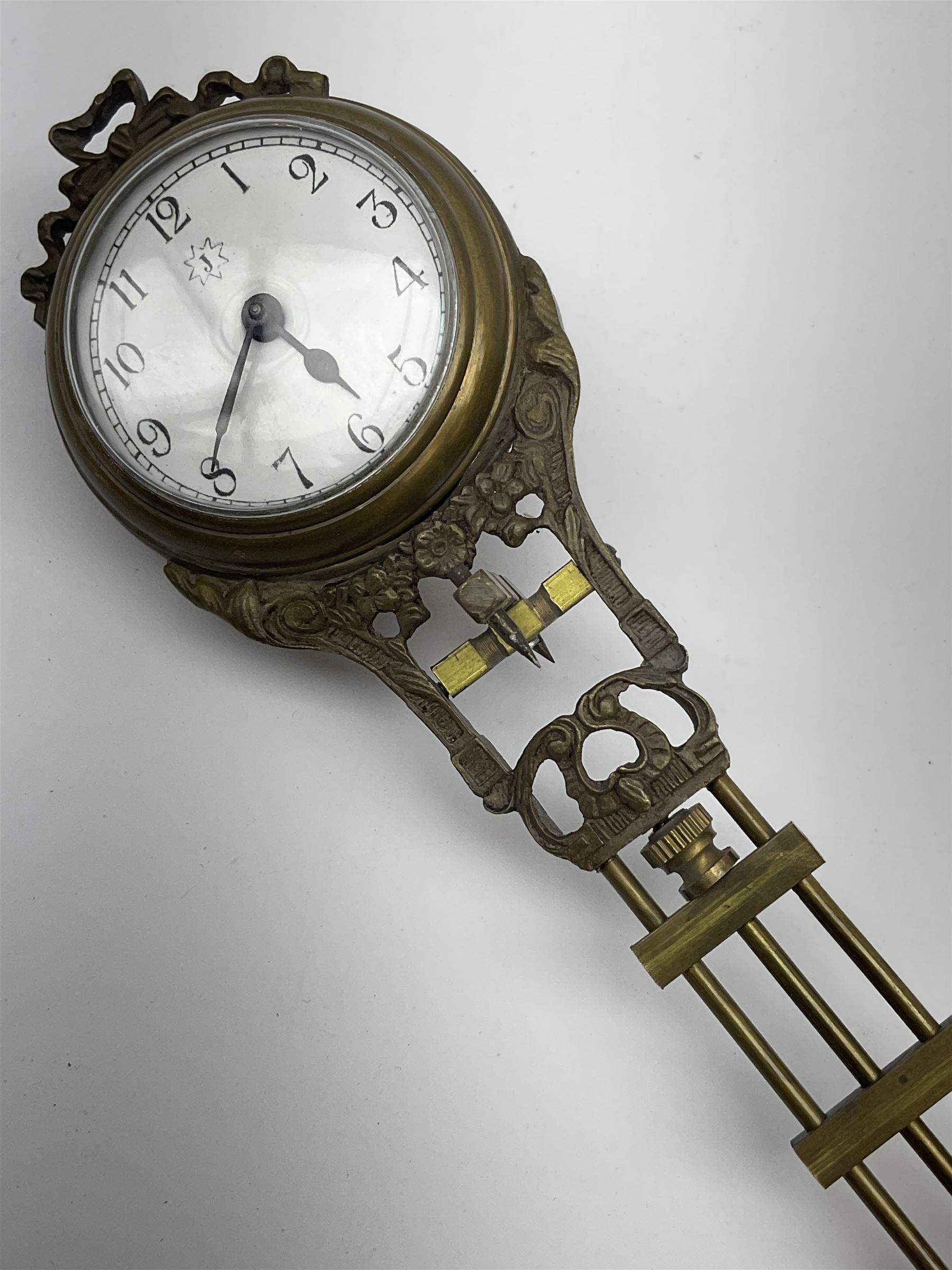 A spelter mystery clock modelled as an elephant supporting the clock upon its trunk - Image 6 of 9