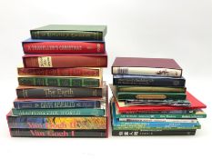 Twelve Folio Society books including The Trial of the Templars