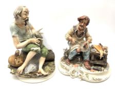 Two Capodimonte figures